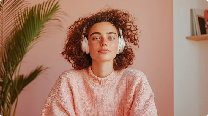 Chica con audifonos